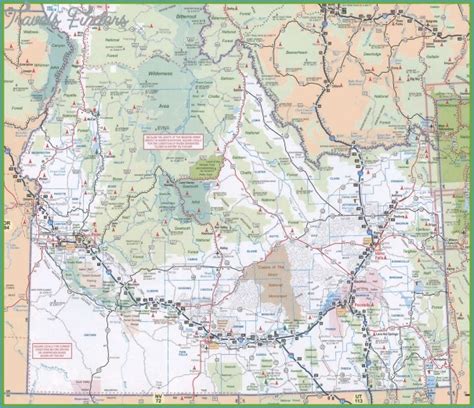 Idaho Map Travelsfinderscom
