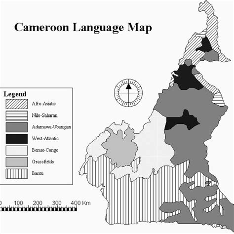 Cameroon Language Map Showing Principal Families After Dieu And Renaud