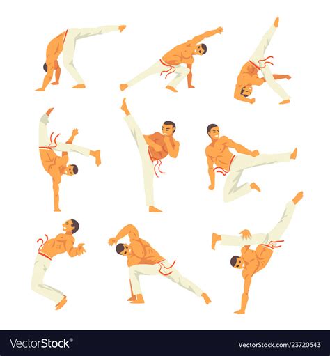 male capoeira dancer or fighter character vector image