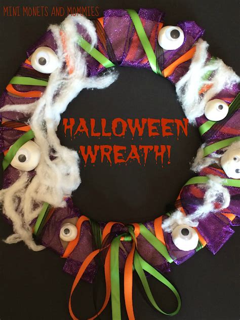 Mini Monets And Mommies Kids Halloween Wreath Craft