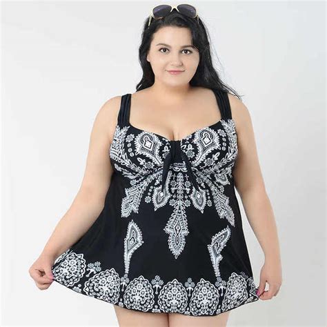 Plus Size Swimwear Women 2017 Floral One Piece Swimsuit For Fat Women