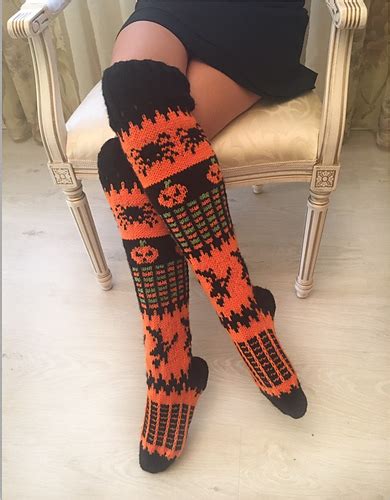 Ravelry Halloween Knee Socks Pattern By Gorica Pavlovic