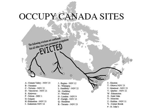 Evicted Occupy Sites Across Canada Toronto Media Co Op