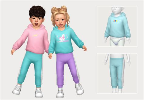 Jogger Set Casteru On Patreon Sims 4 Toddler Sims 4 Cc Kids
