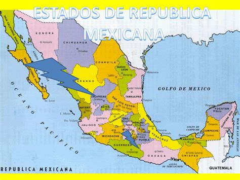 25 Fresco Mapa Republica Mexicana Estados Y Capitales Con Nombres