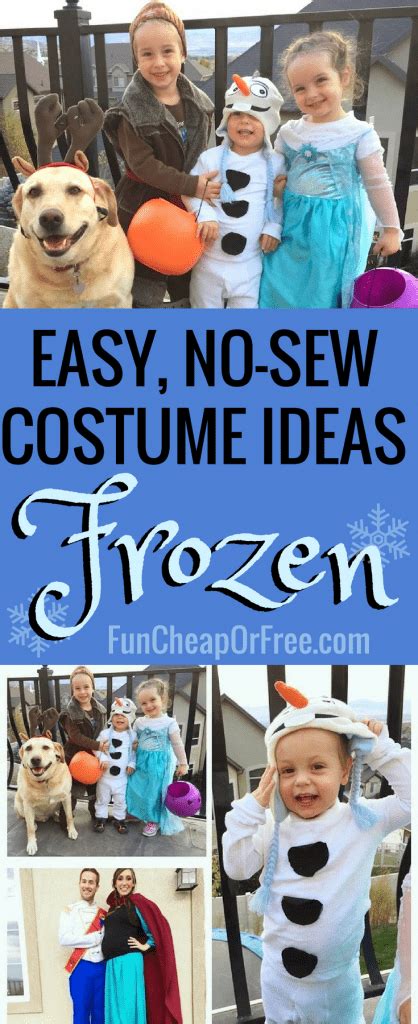 Diy Frozen Costume No Sew Halloween Costumes Fun Cheap Or Free