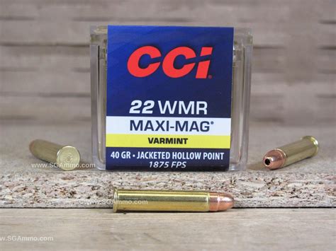 2000 Round Case Cci 22 Wmr Magnum Maxi Mag 40 Grain Hp Jacketed