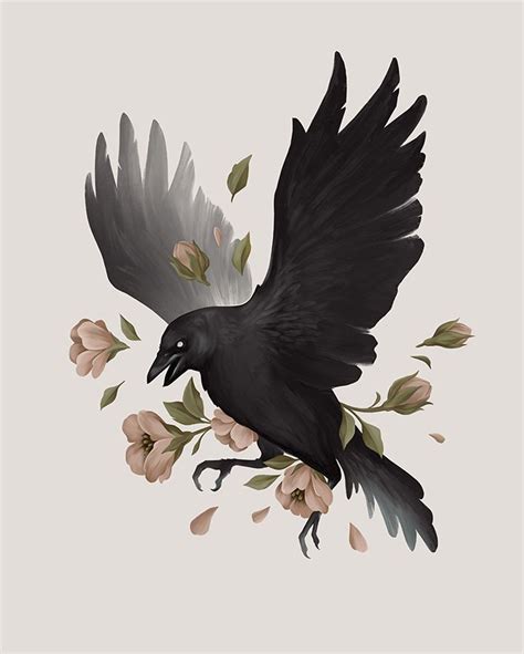 Pin By Michell 666 On Magician Raven Art Crow Art Crows Drawing