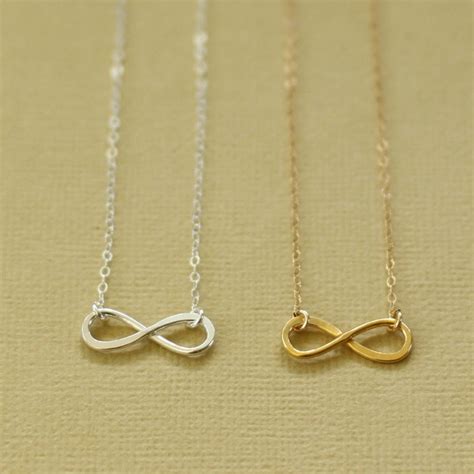 Sterling Silver Infinity Necklace Sterling Silver Etsy