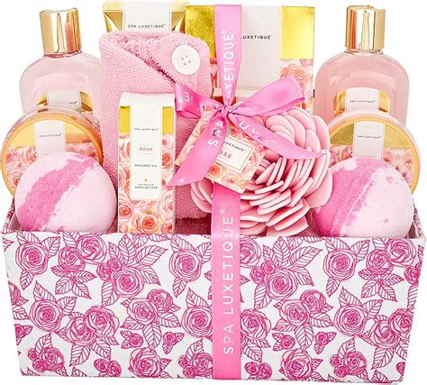 Spa Luxetique Bath Spa Gift Baskets Rose Premium Pc Gift Baskets For