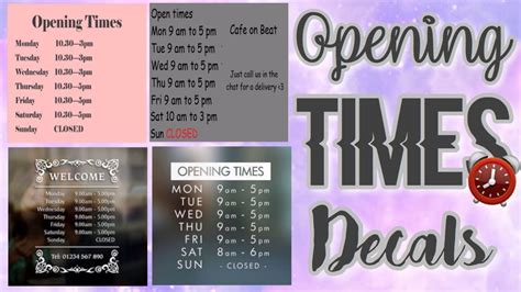 Roblox Bloxburg Opening Times Decal Ids Youtube