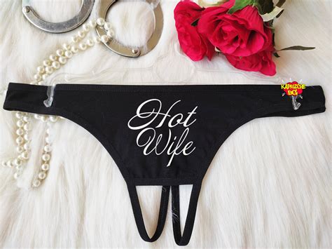 hot wife crotchless thong custom personalized custom etsy