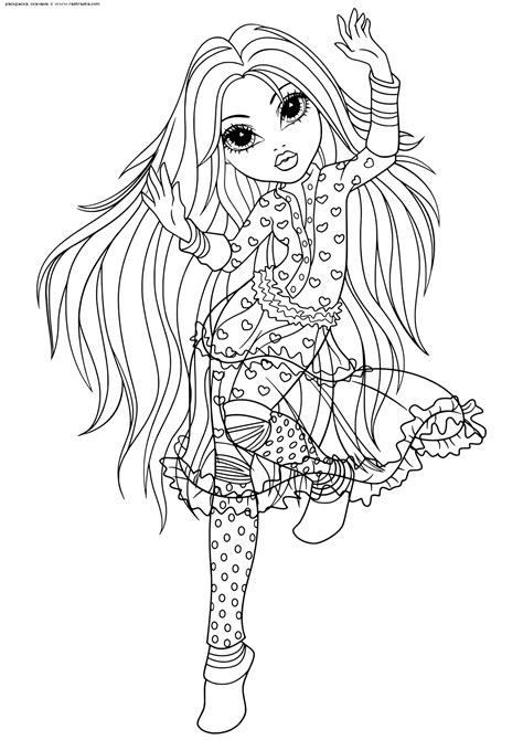 Раскраски кукол Мокси Coloring Pages Moxie Girlz Free Print Coloring