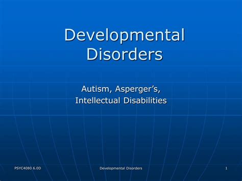 PPT Developmental Disorders PowerPoint Presentation Free Download ID