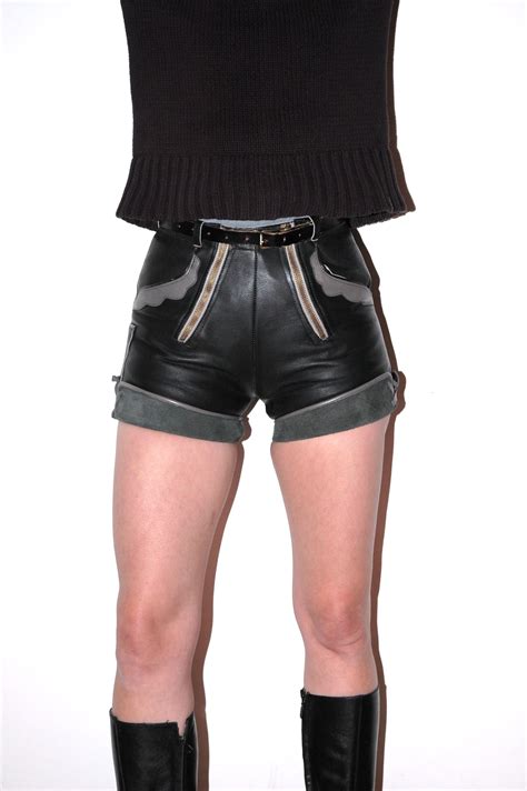 Leather Shorts Vintage Kurze Hose Leder Kurze Lederhose Lederhose