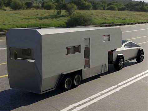 Custom Tesla Cybertruck Rv Travel Trailer Is Perfect For Road Trips