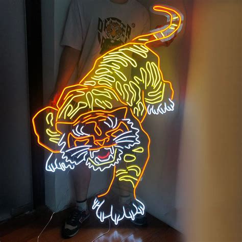 Tiger Neon Sign Custom Neon Sign Personalized Neon Sign Etsy