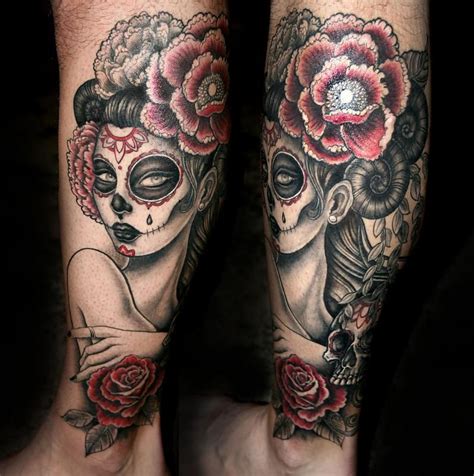 Sugar Skull Girl Head Tattoo By Jessica Mascitti Great Tattoos