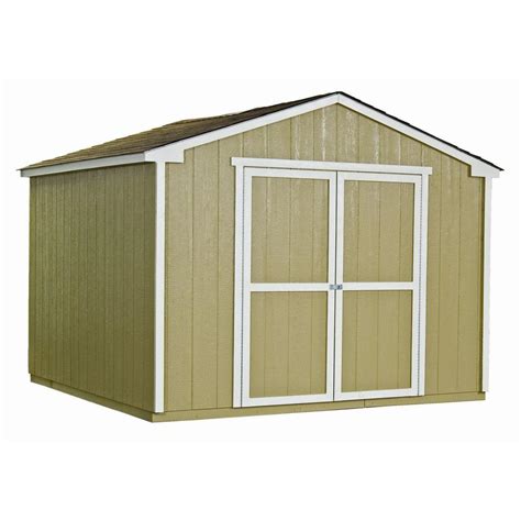 Some popular features for rubbermaid sheds are double door, lockable door and door latch. Handy Home Products Princeton 10 ft. x 10 ft. Wood Storage ...