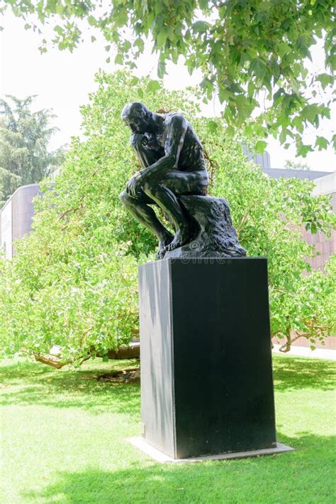 El Pensador De Auguste Rodin En Norton Simon Museum Imagen Editorial