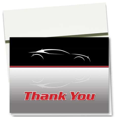 Auto Repair Thank You Cards Silhouette
