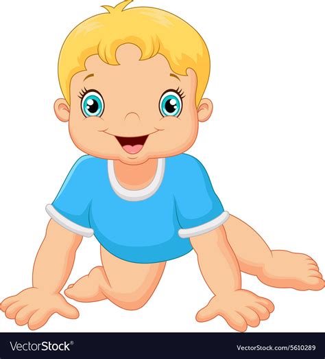Crawling Cartoon Baby Boy Clipart Picture Royalty Fre