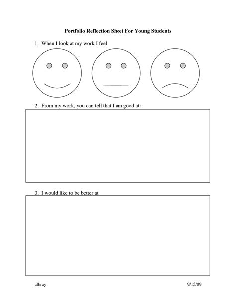 12 Best Images Of Student Reflection Worksheets Student Test