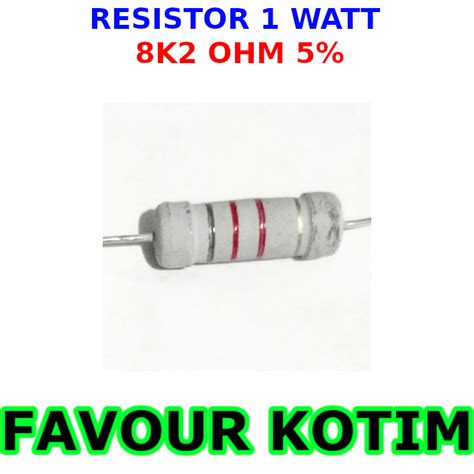 Resistor 8k2 82k Ohm 1w Watt 1w 5 Percent Fvkotim Shopee Philippines