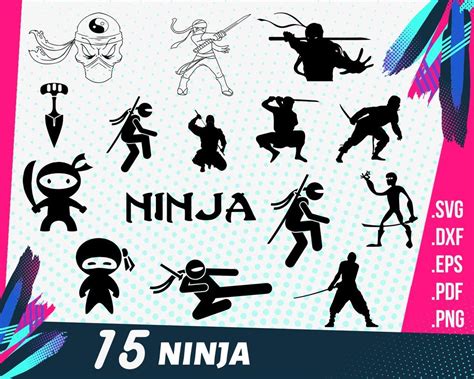 Ninja Svg Bundle Ninja Svg File For Cricut Chinese Star Design