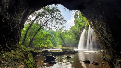 洞窟、 岩、 洞窟、 国立公園、 カルスト地形、 岩、 風景、 カオサムロイヨーット国立公園、 タイ、 寺院、 ピット洞窟、 アジア、 Hd