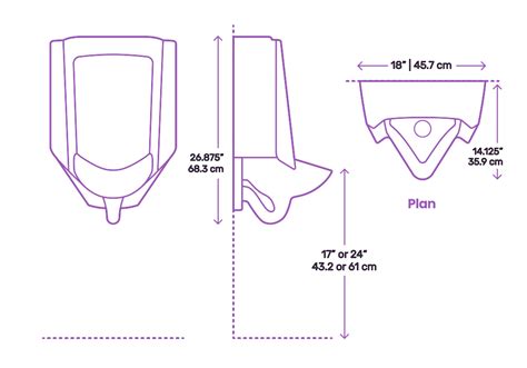 Kohler Bardon High Efficiency Urinal Dimensions Drawings Dimensions Com