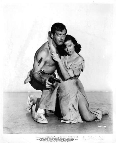 John Payne And Rhonda Fleming In Publicity Portrait For The Film Crosswinds 1951 Rhonda
