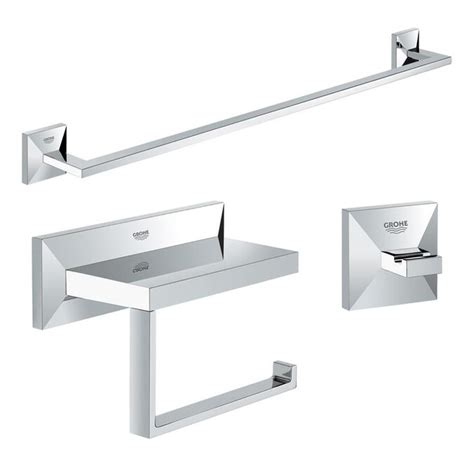 Grohe Allure Brilliant 3 Piece Bathroom Accessory Kit In The Bathroom Accessories Department At