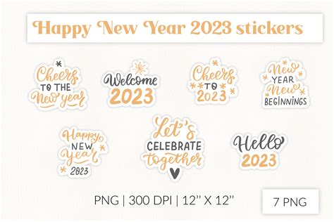 New Year 2023 Stickers Happy New Year Wishes Stickers By