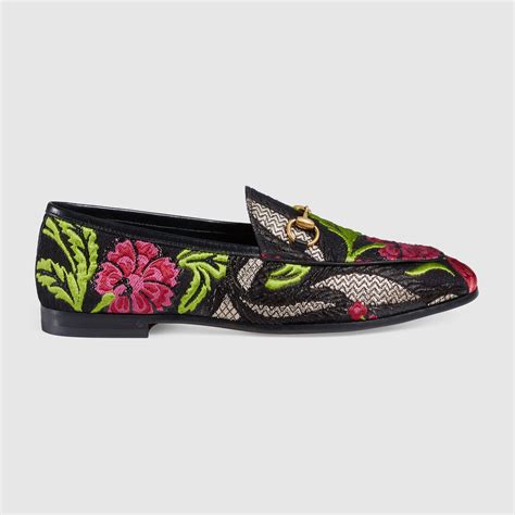 Gucci Jordaan Floral Brocade Gucci Womens Moccasins And Loafers