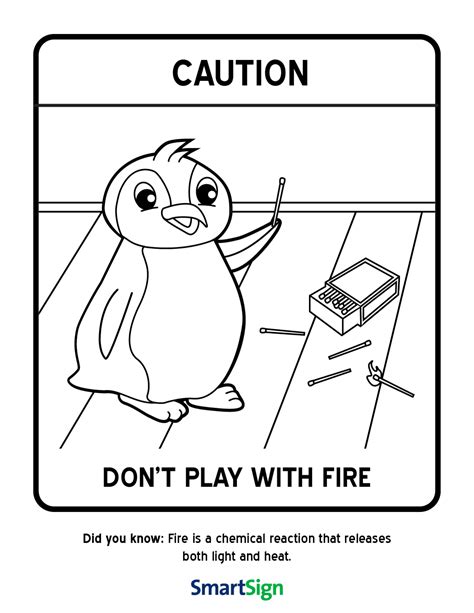 Safety Coloring Printable For Kids Dont Play With Matches
