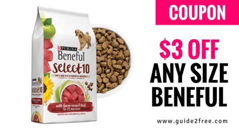 Remember that you can also look for dog food coupons, discounts, sales and specials at local independent pet stores and farm supply stores. High Value Coupon: $3 off Any Size Beneful | Top Blogs ...