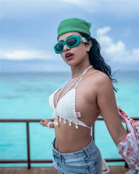 pic talk amala paul in bikini top raises mercury