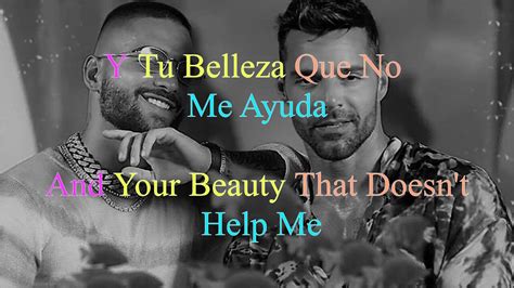 Maluma No Se Me Quita Ft Ricky Martin Letralyrics English