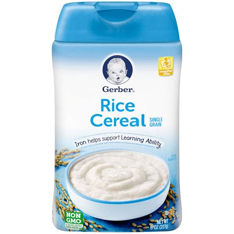 Gerber Rice Cereal Single Grain 8 Oz 227 G