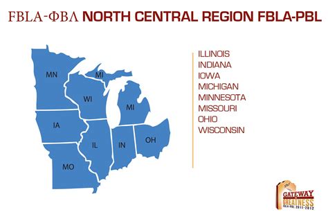 North Central Region Map For Fbla Pbl Listing Of All The S Flickr