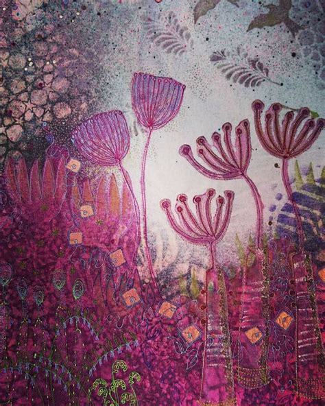 Angie Hughes Art Quilts Flower Quilts Textile Fiber Art