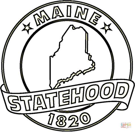 State Of Maine Coloring Page Free Printable Coloring Pages