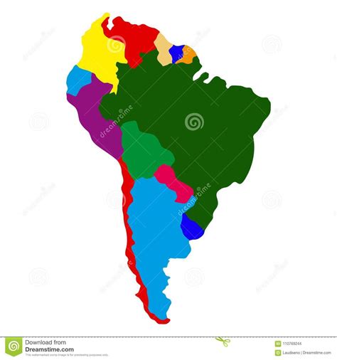 Digital Vector South America Political Map Large Scale In Illustrator