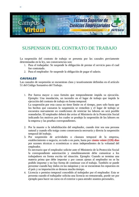 Calaméo Suspension Del Contrato De Trabajo