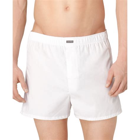 Calvin Klein Mens Classic Boxers 3 Pack U1732 In White For Men Stripe