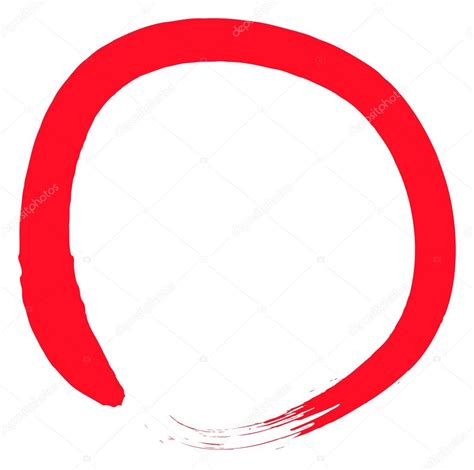 Red Brush Painted Circle Stock Photo By ©magann 81269522