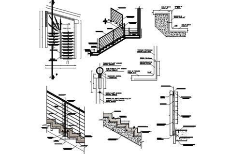 Staircases Sections And Constructive Structure Details For Apartment