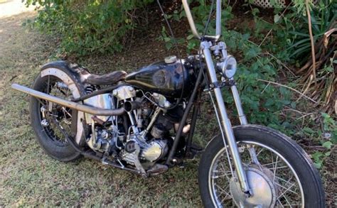 50s Retro 1947 Harley Davidson Knucklehead Chopper Barn Finds