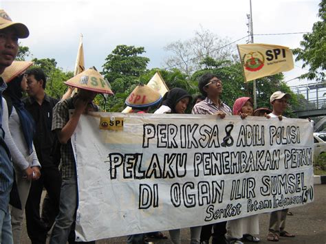 Aksi SPI Di Mabes POLRI Segera Adili Polisi Pelaku Penembakan Petani Sumatra Selatan Serikat